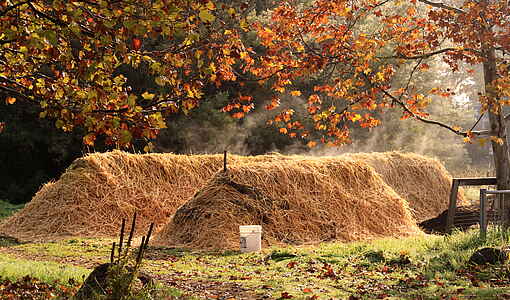 Biodynamische Kompostierung @Raphael Garden, Kalifornien.